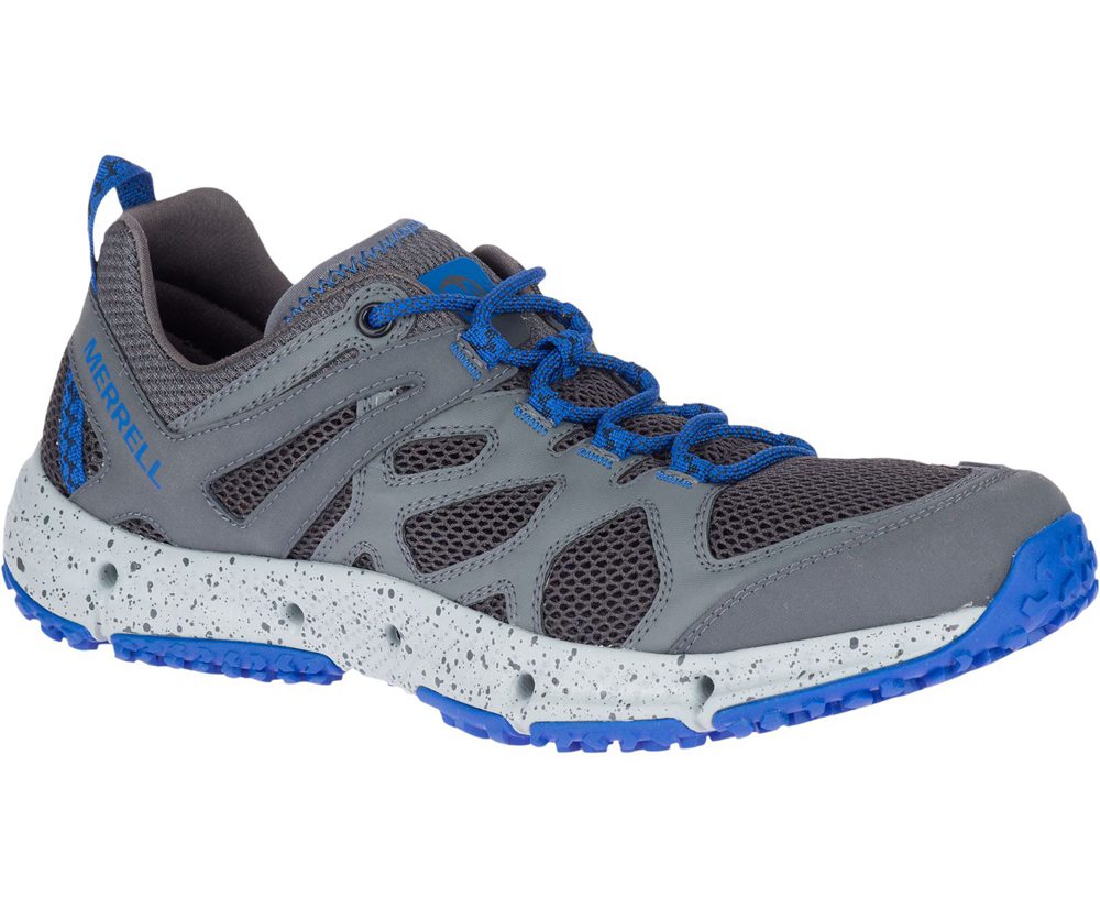 Merrell Hiking Shoes Grey/Blue - Hydro Moc Trekker - Mens 14OCRJKVP